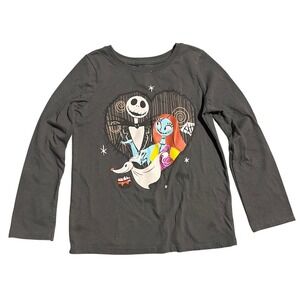 Disney Nightmare Before Christmas Gray Long Sleeve Shirt - Kids